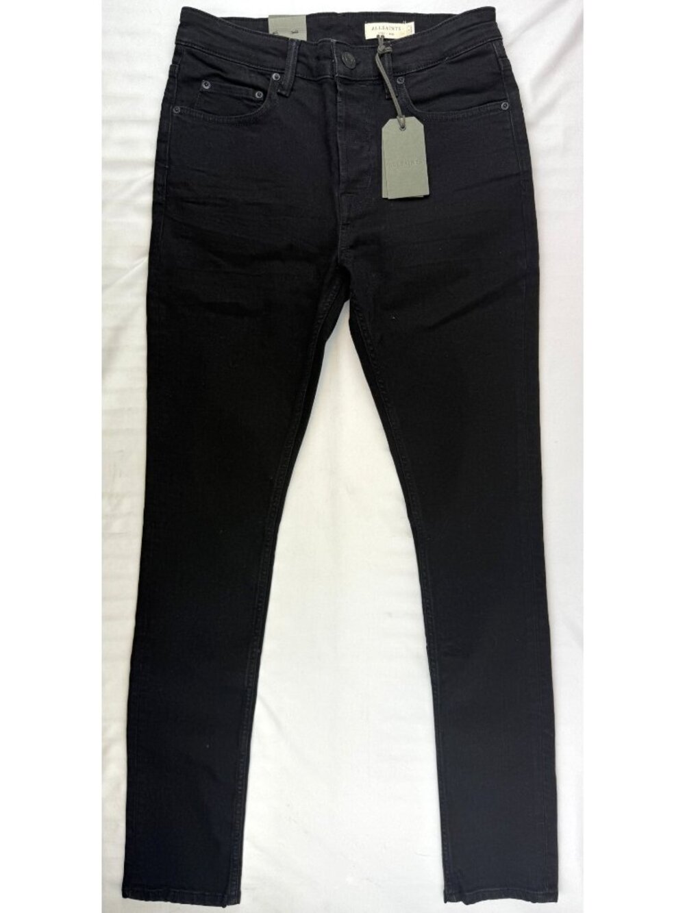 NWT Allsaints Mens Joey Jeans Skinny Slim Fit Black US Waist Size 30 Denim Brand